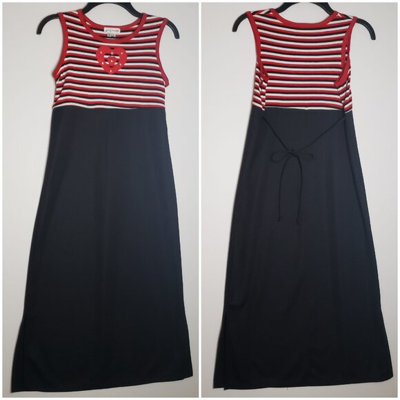 USA made MY MICHELLE girls 16 red black white heart stud sleeveless dress NWOT - Picture 1 of 8